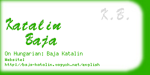 katalin baja business card